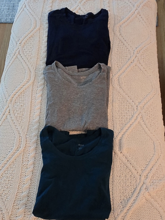a.n.a Tops - Set of Three Classic Crewneck Longsleeved Tees Women's M